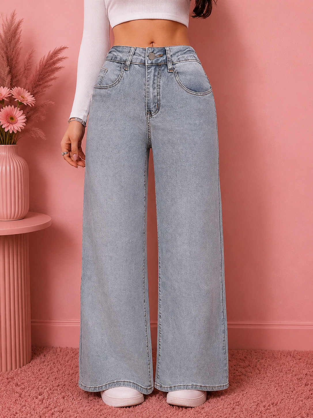 Wide Leg High Waist Jeans
