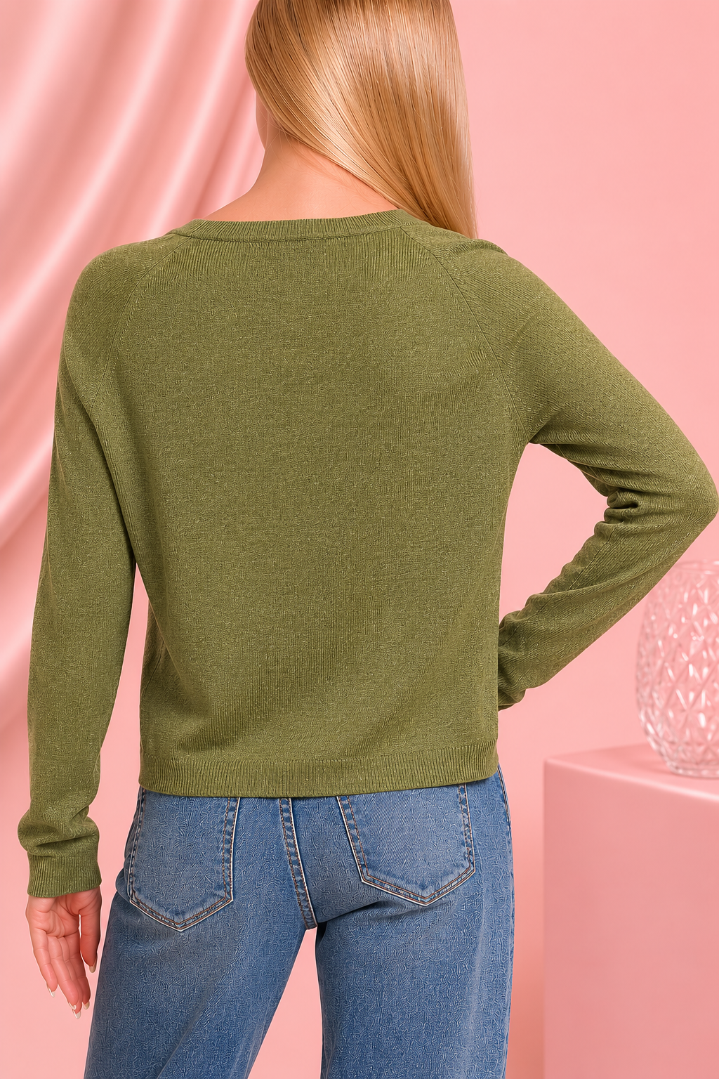 Zenana Lightweight Wool Blend Round Neck Sweater
