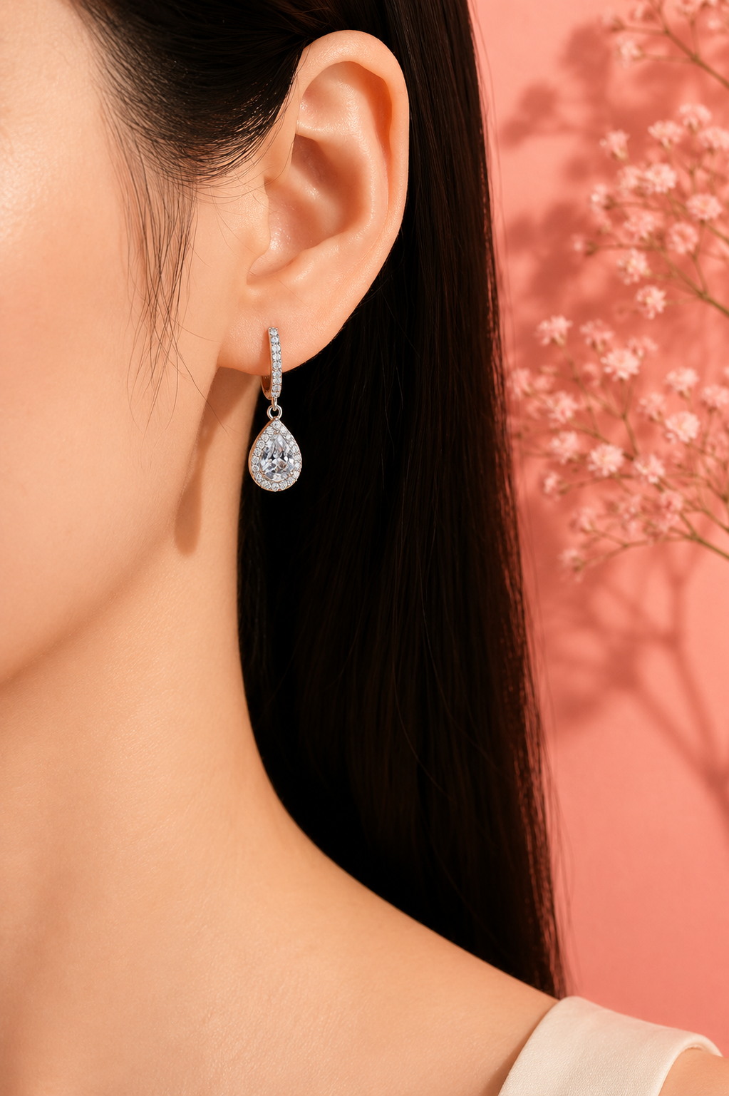 Moissanite Teardrop Earrings